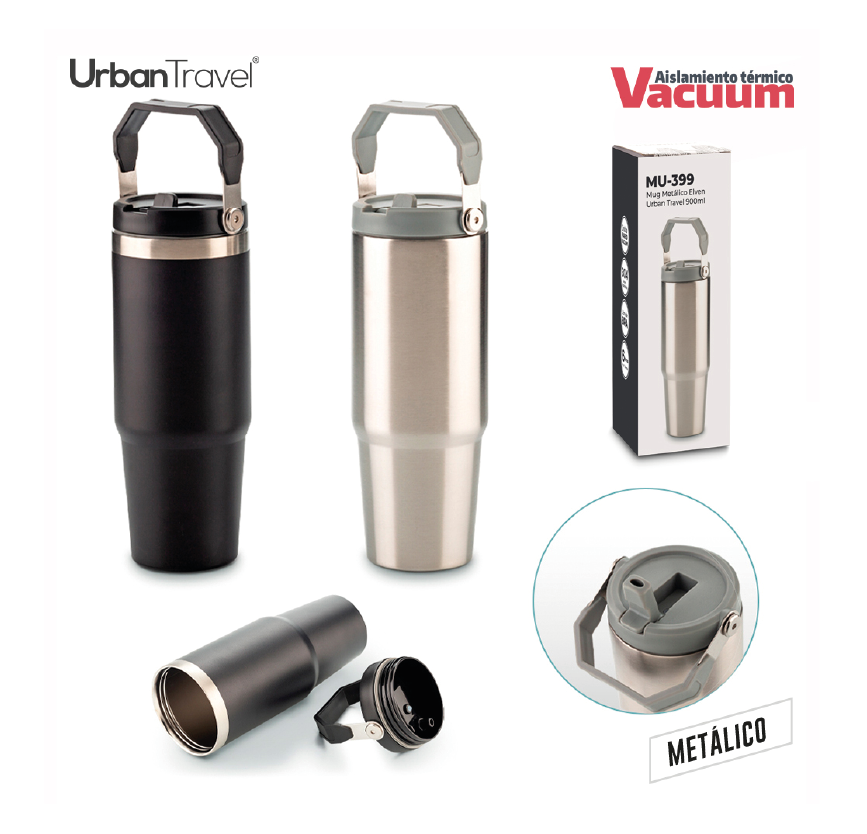 Mug Metálico Elven Urban Travel 900ml